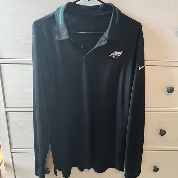 Nike Philadelphia Eagles Longe Sleeve Polo - Picture 1 of 3